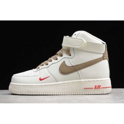 Nike Air Force 1 High Id Rice Beyaz / Kahverengi Kaykay Ayakkabı Türkiye - 5841FGLM